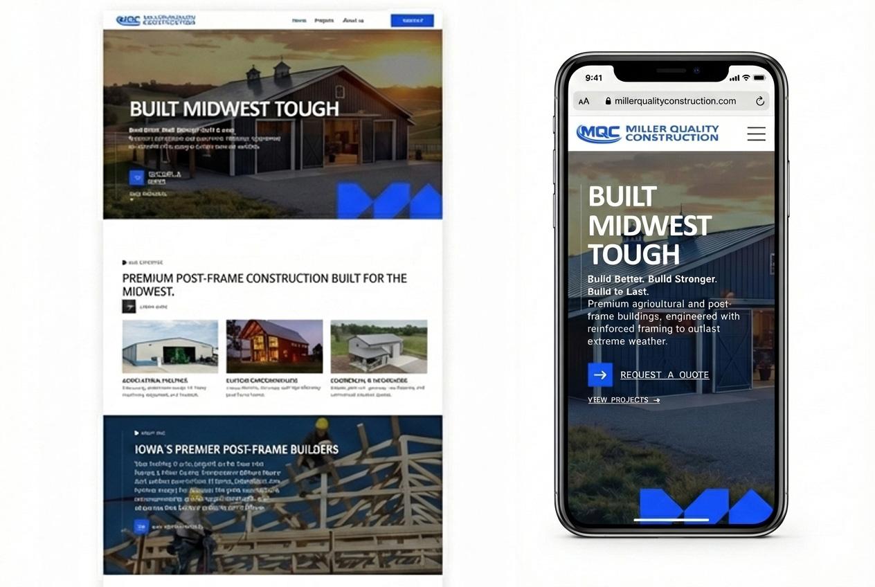 Miller Quality Construction Custom Website